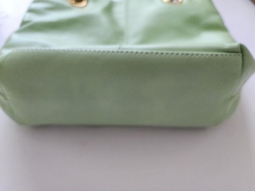 Apt 9 faux leather light green and blue handbag, gold tone accents - Picture 5 of 5