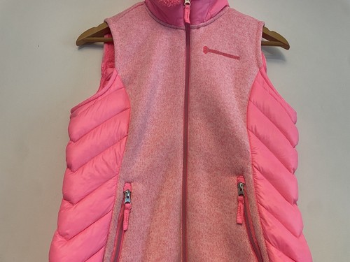 FREE COUNTRY Ladies Fluro Pink Gilet Sleeveless Jacket Lined Thick Full Zip Sz L - Picture 3 of 16
