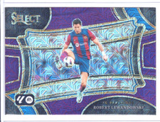 2023-24 Panini La Liga Select Robert Lewandowski Field Purple Mojo PRIZM #219