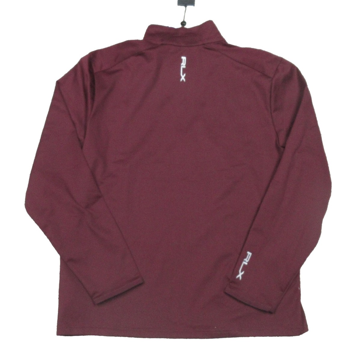 ラルフ RLX Ralph Lauren Men's Red Burgundy Solid 1/4 Zip Fleece Lined