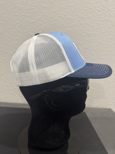 DETROIT LIONS CLASSIC RETRO LOGO WHITE & BLUE ADULT TRUCKER SNAPBACK HAT NEW - Picture 3 of 7