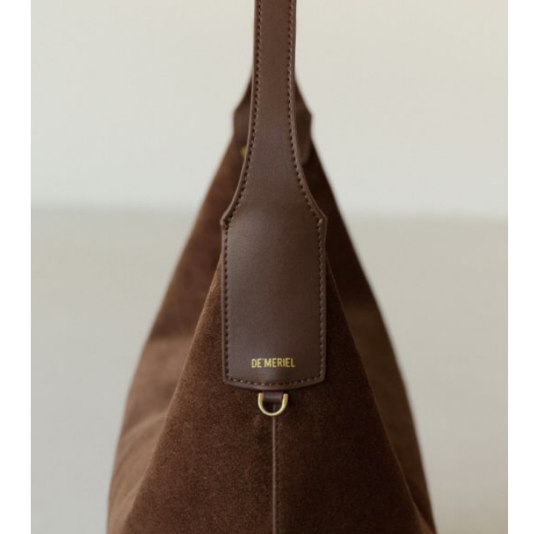 【DE MERIEL】Veneta Hobo Bag Medium Chestnut 100% Authentic] Demeriel Veneta Hobo Bag Medium Chestnut Cow