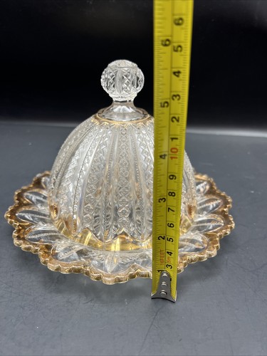 Duncan Miller #42 {Mardis Gras} Butter Dish with Gold Gilt Trim - Picture 13 of 14