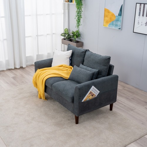 Modern L-Shaped Corner Sofa 2 3 Seater Armchair Couch With Footstool - Picture 216 of 411