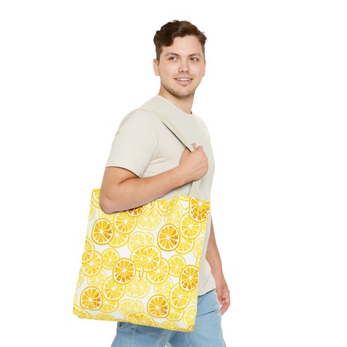 Zesty Lemon Slice Pattern Tote Bag, Trendy Sustainable Bag For Daily Use - 第 36/61 張圖片