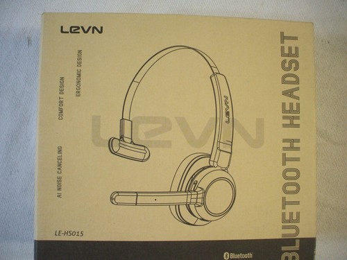 Bluetooth Headset AI Noise Canceling Ergonomic Levn LE-HS015 "New in Box" - Picture 8 of 9