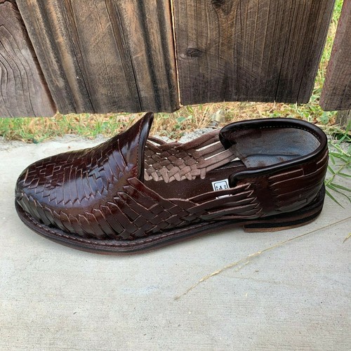 Men's Closed Toe Genuine Leather Mexican Huarache Sandals Mocasin - Closed Toe - Picture 14 of 26