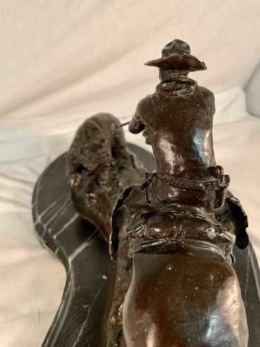 Frederick Remenington DOUBLE TROUBLE Bronze Statue Skulptur Figur - 10"Hx17"L - Bild 17 von 19
