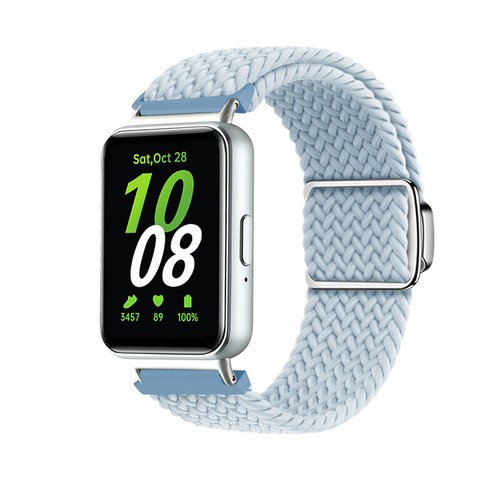 For Samsung Galaxy Fit3 SM-R390 Sports Magnetic Braided Nylon Strap Watch Band - Picture 24 of 42