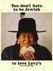 ADVERT FOOD LEVY RYE BREAD NATIVE AMERICAN JEWISH FINE ART PRINT POSTER ABB6039B