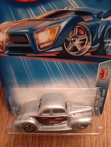 2004 HOT WHEELS PRIDE RIDES 1940 FORD COUPÉ SILBER #206 mit Flammen & 5 Speichen - Bild 4 von 5
