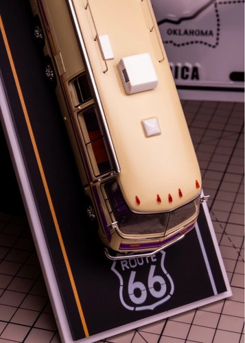 Autocaravana EY MK 1:64 amarilla HEC GMC viaje por carretera autocaravana modelo diecast coche de resina - Imagen 13 de 24