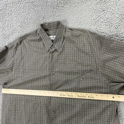 Peirre Balmian Paris Shirt Mens Large Plaid Button Up Made in Italy Vintage 90s - Picture 9 of 11