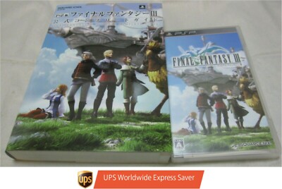 Used English Subtitles Psp Final Fantasy Iii Ff3 Official Complete Guide 2 Set Ebay