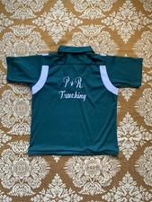 Vintage 70s Men s XL Hilton Chain Stitch Lettering Bowling Shirt Polo
