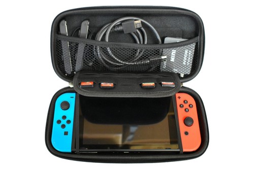 Nintendo Switch + Pro OLED Lite Konsole Joy Con Controller Schutzhülle Tasche - Bild 25 von 26