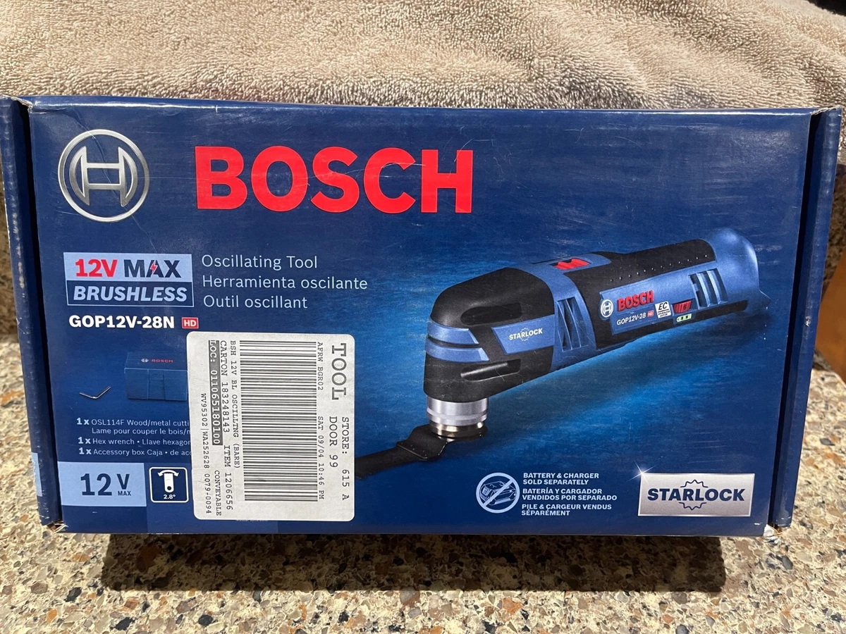 BOSCH GOP12V-28N 12V Max EC Brushless Starlock Oscillating Multi-Tool Bare  Tool