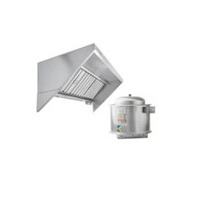 Hoodmart EXSS007CB-FIRE 7' x 30" Concession Trailer Hood System with Fire Sup...