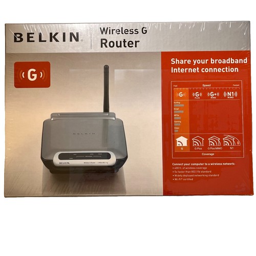 Belkin Wireless G Router Part #F5D7230-4 New Factory Sealed Connect Network Fast - Picture 1 of 6