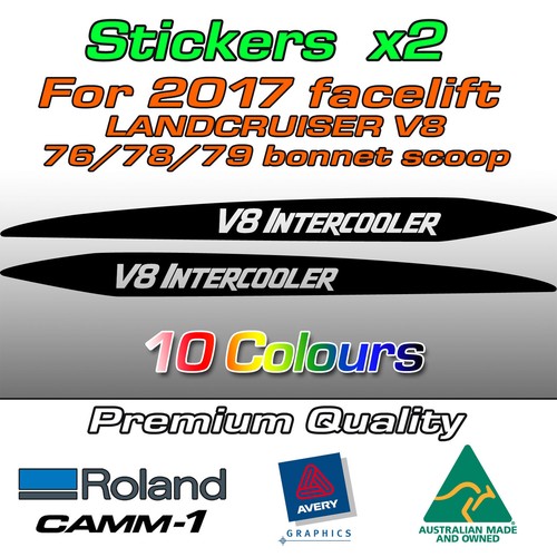 Bonnet scoop stickers for LandCruiser 70 V8 TURBO DIESEL 2017-2023 *ANY TEXT* - Picture 16 of 19
