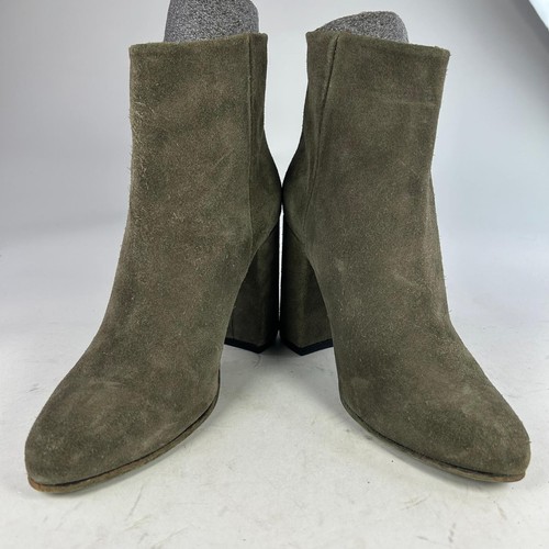 FREEBIRD by Steven Harlo Booties US 9 Olive Green Suede Ankle Heeled Boot - Picture 5 of 11