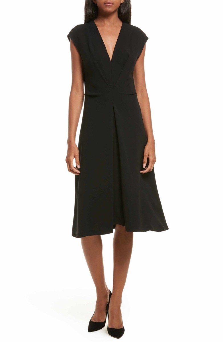 theory crepe midi dress Theory Admiral Crepe Short Sleeve Flare Midi Dress