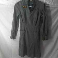 RARE Vintage 1940's -1950's Girl Scout Uniform Dress W/ Patches Wings DISTRESSED