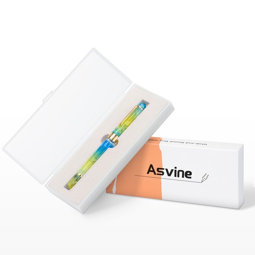 Asvine P20 Piston Resin Fountain Pen EF/F/M/1.1 Nib Writing Office Gift Pen - Picture 8 of 25