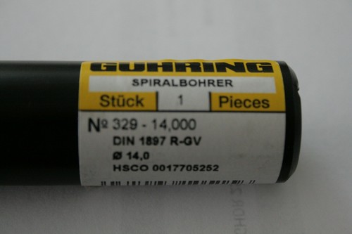 Gühring - 14,00 mm R-GV HSCO Bohrer - Code Nr. 329-14,00 - Bild 3 von 3