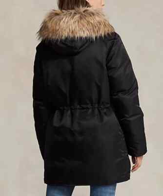 Polo Ralph Lauren Women Black Water-Repellent Twill 650 Down
