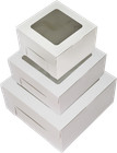 Gateaux Cake/Cupcake Window Boxes Size 8",10" &12" Inch ,Wed/Birthday 4" Deep