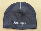 JP Morgan Black Beanie Hat One Size Lined Stretch