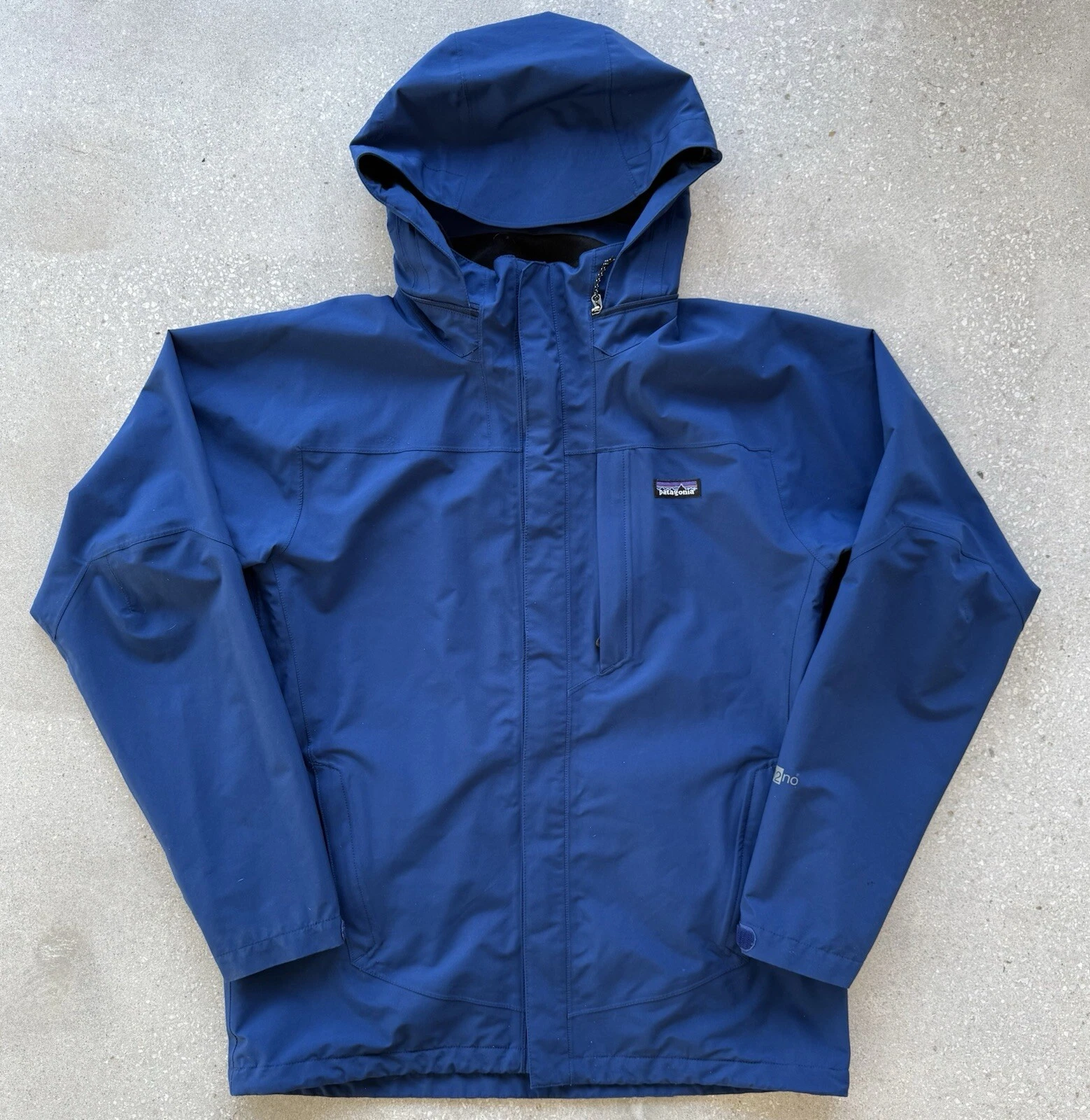 PATAGONIA STORM RAIN COAT JACKET H2NO #84285 BLUE MEDIUM WATERPROOF MSRP $299