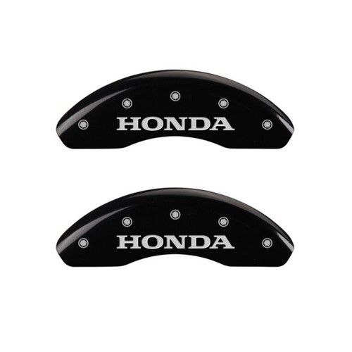 2004-2005 "Honda" Civic Si Front + Rear Black MGP Brake Disc Caliper Covers - Picture 2 of 10