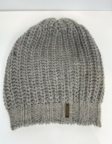 Beanie Mütze Sisley grau Strick Alpaka Mohair Wollmischung  - Bild 1 von 5