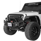 Fit 2007-2018 Jeep Wrangler JK JKU Tubular Steel Front Bumper w/ Winch Plate