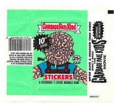 TOPPS GARBAGE PAIL KIDS 10TH SERIES WRAPPER with 25 cent os10 series 10 topps gp
