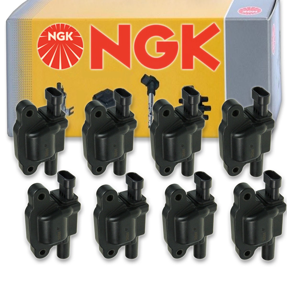 8 pcs NGK Ignition Coil for 2005-2009 Saab 9-7x 6.0L 5.3L V8 - Spark Plug go