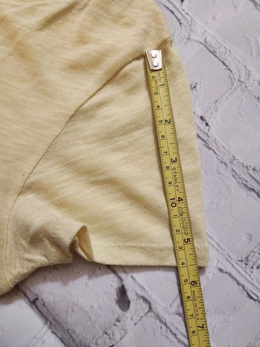 Vintage Abercrombie Fitch Shirt Size M Yellow Baby Tee Cute Y2K - Picture 7 of 10