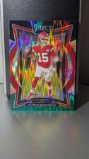 2024 panini select football patrick mahomes #33 Black And Green Shock Prizm