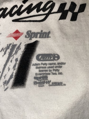 Vtg 90s Nascar Adam Petty Double Sided Signed Shirt Size XL - Picture 3 of 9