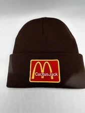 Travis Scott Cactus Jack x McDonald's Im Loving It Beanie Hat Embroidered Brown