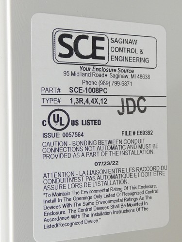 Saginaw Control SCE-1008PC Polycarbonat Wandgehäuse - NEU Überschuss! - Bild 7 von 8