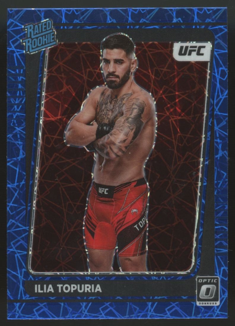 2022 Donruss Optic UFC Ilia Topuria Rated Rookie Blue Velocity #110