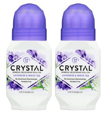 Crystal Mineral Deodorant Roll-On Lavender  White Tea 2 Pack