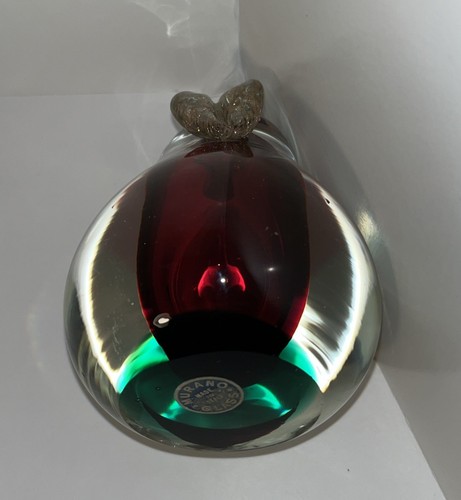 Venetian Murano Art Glass Alfredo Barbini Sommerso Italian Bookend Pear - Picture 9 of 15