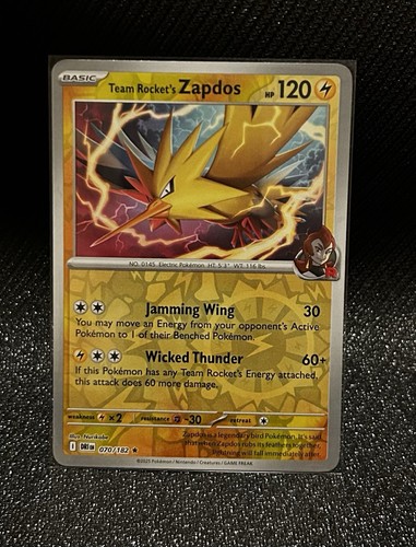 Team Rocket's Zapdos 070/182 Sv10: Destined Rivals Reverse Holo - Picture 1 of 1