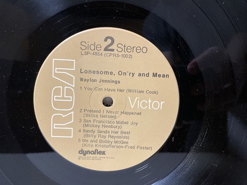 Waylon Jennings - Lonesome On’ry & Mean - Vinyl LP 1973 - RCA LSP-4854 - Picture 14 of 14