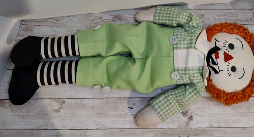 Vintage Antique Raggedy Ann Andy Dolls Stitched Cloth Doll - Picture 12 of 13