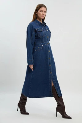 Karen Millen Shirt Dress Womens Elevated Day Dresses - Image 1 of 4